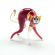 Red Scared Cat Glass Figurine in Glass Figurines Cats category