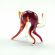 Red Scared Cat Glass Figurine in Glass Figurines Cats category