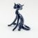 Glass Figurine Sitting Black Cat in Glass Figurines Cats category