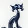 Glass Figurine Sitting Black Cat in Glass Figurines Cats category