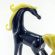 Black Glass Horse with Yellow Mane in Glass Figurines Farm Animals category