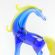 Blue Glass Horse with Yellow Mane in Glass Figurines Farm Animals category