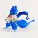 Blue Glass Fish Telescope in Glass Figurines Sea Life Creatures category