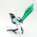 Magpie Glass Figurine in Glass Figurines Birds category