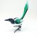 Magpie Glass Figurine in Glass Figurines Birds category