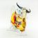 Cow Beige Glass Figurine in Glass Figurines Farm Animals category