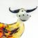 Cow Beige Glass Figurine in Glass Figurines Farm Animals category
