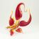 Glass Red Fish Figurine in Glass Figurines Sea Life Creatures category