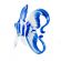 Blue Fish White and Blue in Glass Figurines Sea Life Creatures category