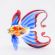 Glass Figurine Fish Blue and Red in Glass Figurines Sea Life Creatures category