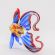 Glass Figurine Fish Blue and Red in Glass Figurines Sea Life Creatures category