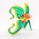 Glass Figurine Fish Green and Yellow in Glass Figurines Sea Life Creatures category