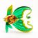 Glass Figurine Fish Green and Yellow in Glass Figurines Sea Life Creatures category