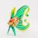 Glass Figurine Fish Green and Yellow in Glass Figurines Sea Life Creatures category