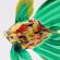Glass Figurine Fish Green and Yellow in Glass Figurines Sea Life Creatures category