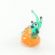 Glass Orange Snail Figurine in Glass Figurines Miniature Figurines category