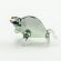 Gray Bull Figurine in Glass Figurines Miniature Figurines category