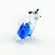 Glass Cow Mini Figurine in Glass Figurines Miniature Figurines category