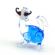 Glass Cow Mini Figurine in Glass Figurines Miniature Figurines category