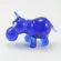 Glass Blue Hippo Figure in Glass Figurines Wild  Animals category