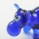 Glass Blue Hippo Figure in Glass Figurines Wild  Animals category