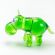 Glass Green Hippo Figure in Glass Figurines Wild  Animals category