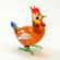 Red Glass Hen in Glass Figurines Birds category