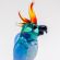 Glass Parrot Figurine Green Color in Glass Figurines Birds category