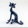 Glass Sitting Black Cat in Glass Figurines Cats category