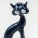 Glass Sitting Black Cat in Glass Figurines Cats category