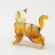 Glass Figurine Beige Stripped Cat in Glass Figurines Cats category