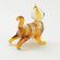 Glass Figurine Beige Stripped Cat in Glass Figurines Cats category