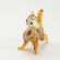 Glass Figurine Beige Stripped Cat in Glass Figurines Cats category