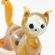 Glass Figurine Beige Stripped Cat in Glass Figurines Cats category