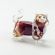 Glass Figurine Brown Stripped Cat in Glass Figurines Cats category