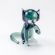 Glass Figurine Gray Sitting Cat in Glass Figurines Cats category