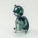 Glass Figurine Gray Sitting Cat in Glass Figurines Cats category