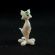 White Sitting Cat in Glass Figurines Cats category