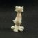 White Sitting Cat in Glass Figurines Cats category