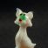 White Sitting Cat in Glass Figurines Cats category