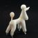 White Poodle Figurine in Glass Figurines Dogs category