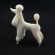 White Poodle Figurine in Glass Figurines Dogs category