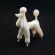 White Poodle Figurine in Glass Figurines Dogs category