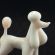 White Poodle Figurine in Glass Figurines Dogs category