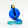 Glass Blue King Cobra Snake in Glass Figurines Reptiles category