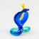 Glass Blue King Cobra Snake in Glass Figurines Reptiles category