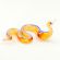 Glass Beige Snake Figure in Glass Figurines Reptiles category