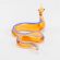 Glass Beige Snake Figure in Glass Figurines Reptiles category