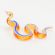 Glass Beige Snake Figure in Glass Figurines Reptiles category