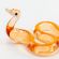 Glass Yellow Snake Figure in Glass Figurines Reptiles category